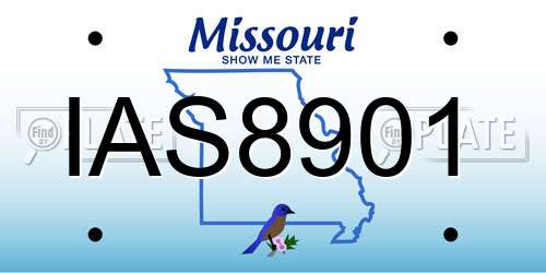 IAS8901 Missouri License Plate