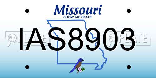 IAS8903 Missouri License Plate