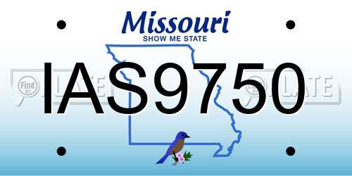 IAS9750 Missouri License Plate