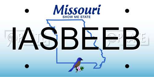 IASBEEB Missouri License Plate