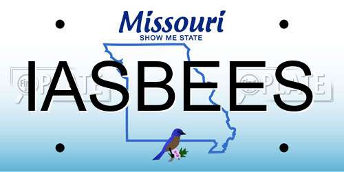 IASBEES Missouri License Plate