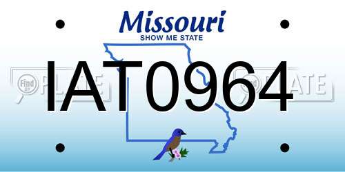 IAT0964 Missouri License Plate