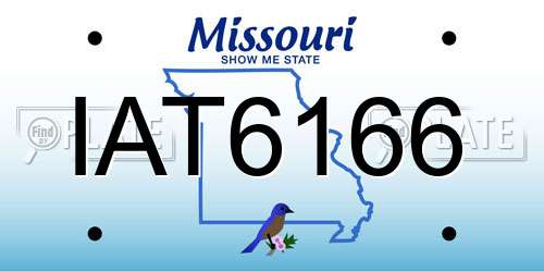 IAT6166 Missouri License Plate