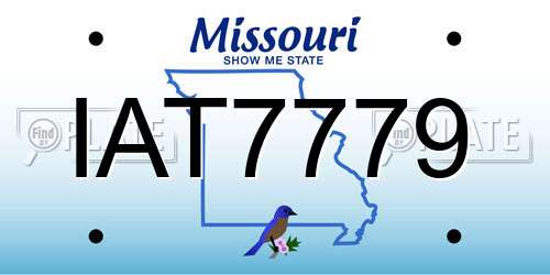 IAT7779 Missouri License Plate