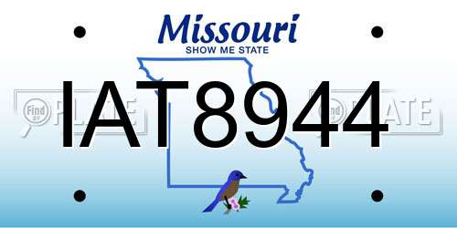 IAT8944 Missouri License Plate