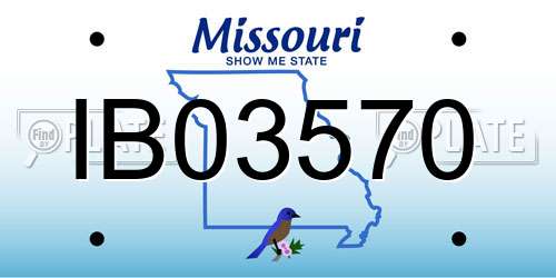 IB03570 Missouri License Plate
