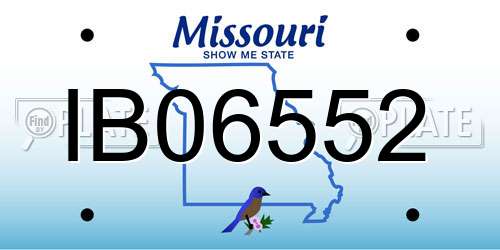 IB06552 Missouri License Plate