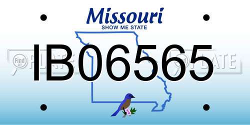IB06565 Missouri License Plate
