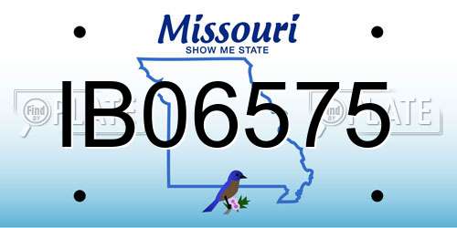 IB06575 Missouri License Plate