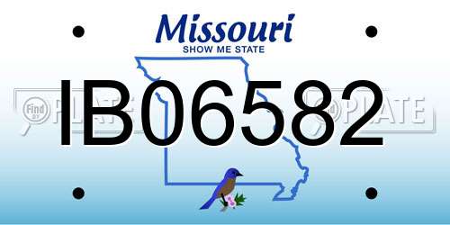IB06582 Missouri License Plate