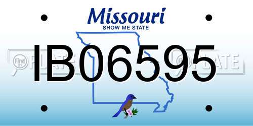 IB06595 Missouri License Plate