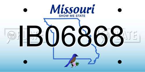 IB06868 Missouri License Plate