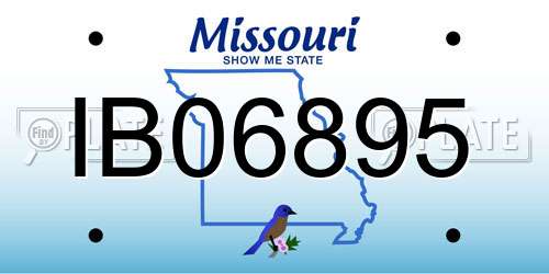 IB06895 Missouri License Plate