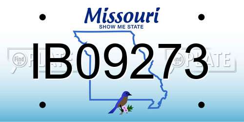 IB09273 Missouri License Plate