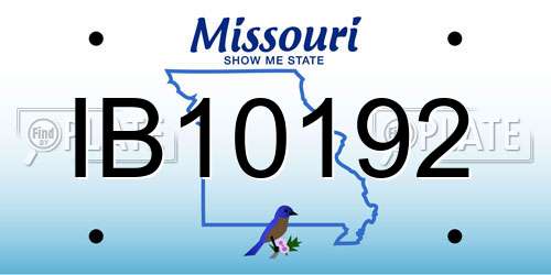 IB10192 Missouri License Plate