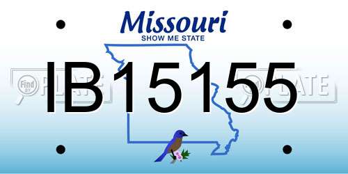 IB15155 Missouri License Plate