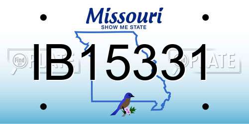 IB15331 Missouri License Plate