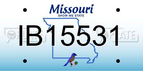 IB15531 Missouri License Plate