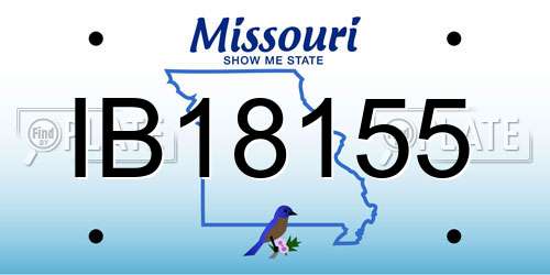 IB18155 Missouri License Plate