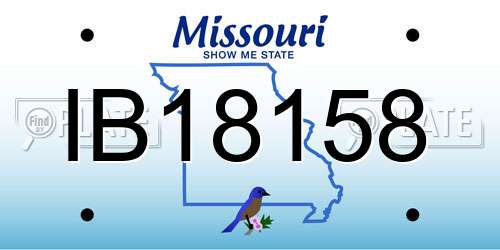 IB18158 Missouri License Plate