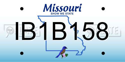 IB1B158 Missouri License Plate