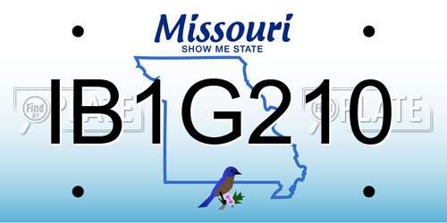 IB1G210 Missouri License Plate
