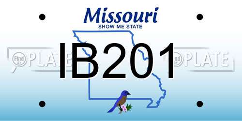 IB201 Missouri License Plate