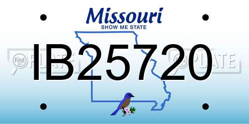 IB25720 Missouri License Plate