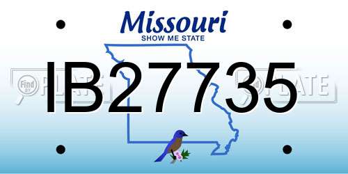 IB27735 Missouri License Plate