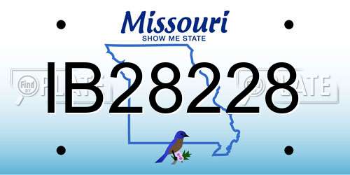 IB28228 Missouri License Plate