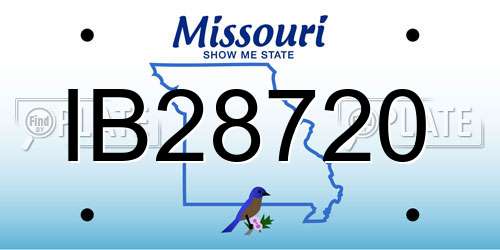 IB28720 Missouri License Plate