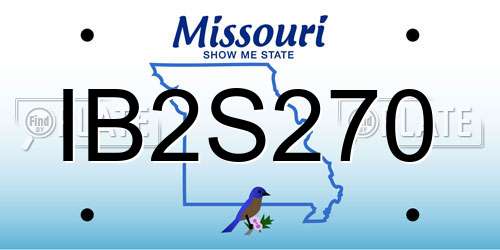 IB2S270 Missouri License Plate