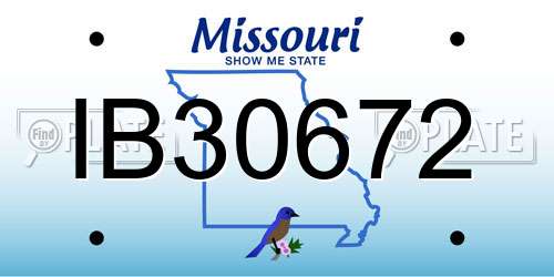 IB30672 Missouri License Plate