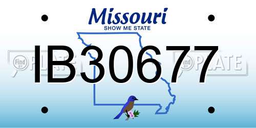 IB30677 Missouri License Plate