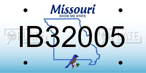 IB32005 Missouri License Plate