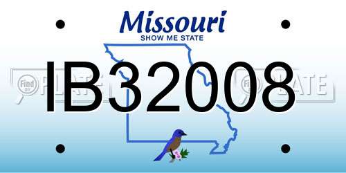 IB32008 Missouri License Plate