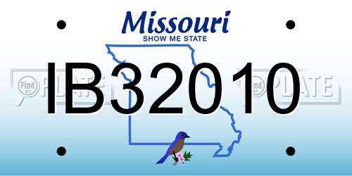 IB32010 Missouri License Plate