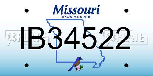 IB34522 Missouri License Plate