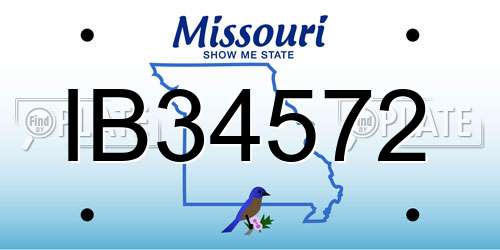 IB34572 Missouri License Plate