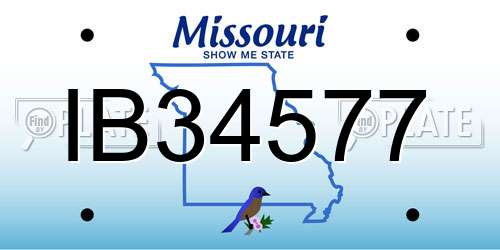 IB34577 Missouri License Plate