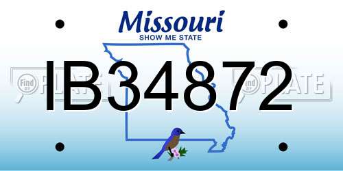 IB34872 Missouri License Plate