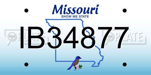 IB34877 Missouri License Plate