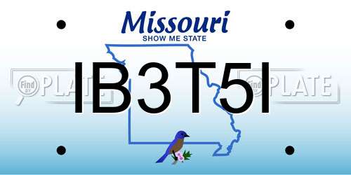IB3T5I Missouri License Plate