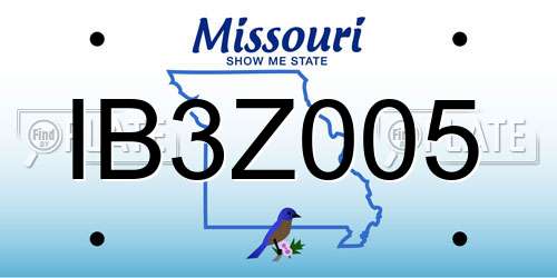 IB3Z005 Missouri License Plate