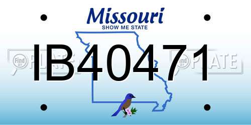 IB40471 Missouri License Plate