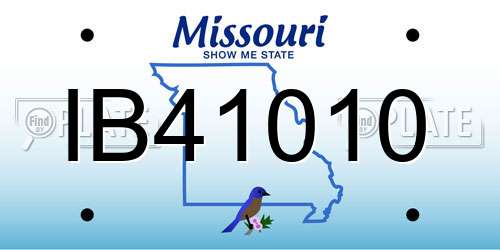 IB41010 Missouri License Plate