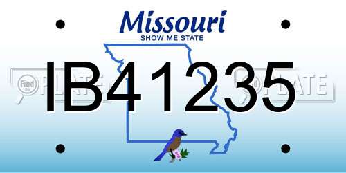 IB41235 Missouri License Plate