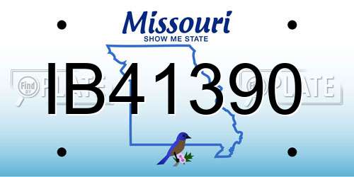 IB41390 Missouri License Plate