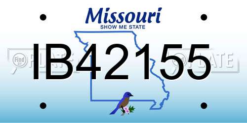 IB42155 Missouri License Plate