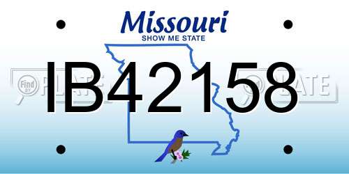 IB42158 Missouri License Plate